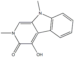 3H-Pyrido[3,4-b]indol-3-one,2,9-dihydro-4-hydroxy-2,9-dimethyl-(9CI) 结构式