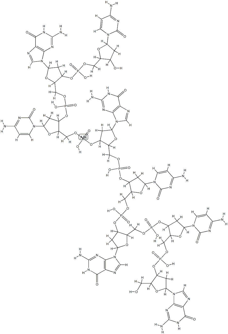 oligo(dG-dC) 结构式