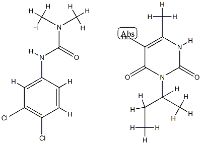 5-bromo-3-butan-2-yl-6-methyl-1H-pyrimidine-2,4-dione: 3-(3,4-dichloro phenyl)-1,1-dimethyl-urea 结构式