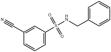 N-benzyl-3-cyanobenzenesulfonamide 结构式