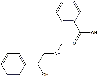 (+,-) A-(METHYLAMINOMETHYL)BENZYL*ALCOHO L, BENZOATE 结构式