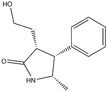 2-Pyrrolidinone,3-(2-hydroxyethyl)-5-methyl-4-phenyl-,(3R,4R,5S)-rel-(9CI) 结构式