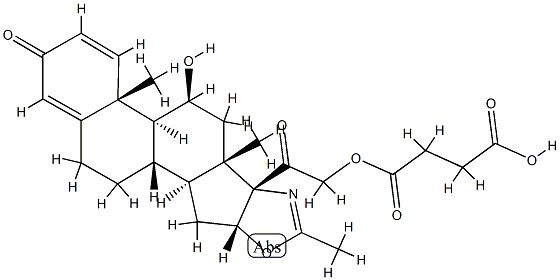 (16beta)-11beta-hydroxy-2'-methyl-4'H-pregna-1,4-dieno[17,16-d]oxazole-3,20-dione 21-(3-carboxypropionate)