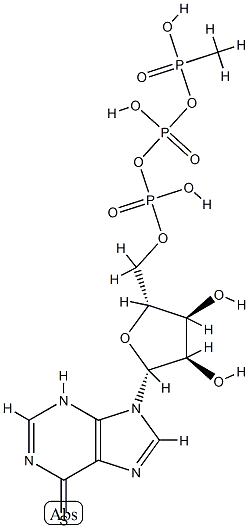thioinosine 5'-(beta, gamma-methylene)triphosphate 结构式