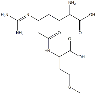 L-arginine, compound with N-acetyl-L-methionine (1:1) 结构式