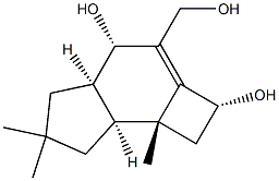 (2R)-2,4,4aβ,5,6,7,7aβ,7bα-Octahydro-3-hydroxymethyl-6,6,7b-trimethyl-1H-cyclobut[e]indene-2β,4β-diol 结构式