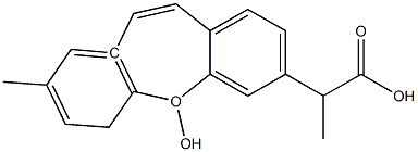 10,11-Dihydro-11-hydroxy-α,8-dimethyldibenz[b,f]oxepin-2-acetic acid 结构式
