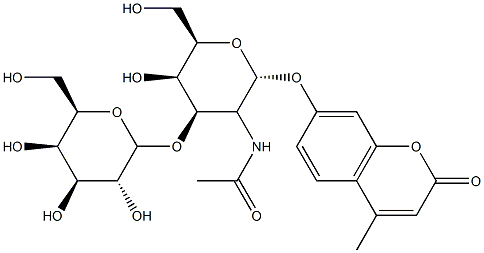 4-methylumbelliferyl-galactosyl(1-3)-N-acetylgalactosaminide 结构式