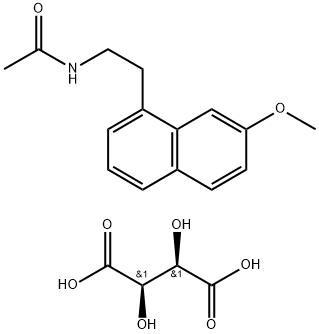 阿戈美拉汀 L(+)-酒石酸 结构式