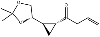 1-[(1R,2R)-2-[(4S)-2,2-Dimethyl-1,3-dioxolan-4-yl]cyclopropyl]-3-buten-1-one 结构式