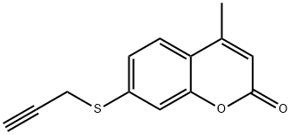 4-Methyl-7-(2-propyn-1-ylthio)-2H-1-benzopyran-2-one 结构式