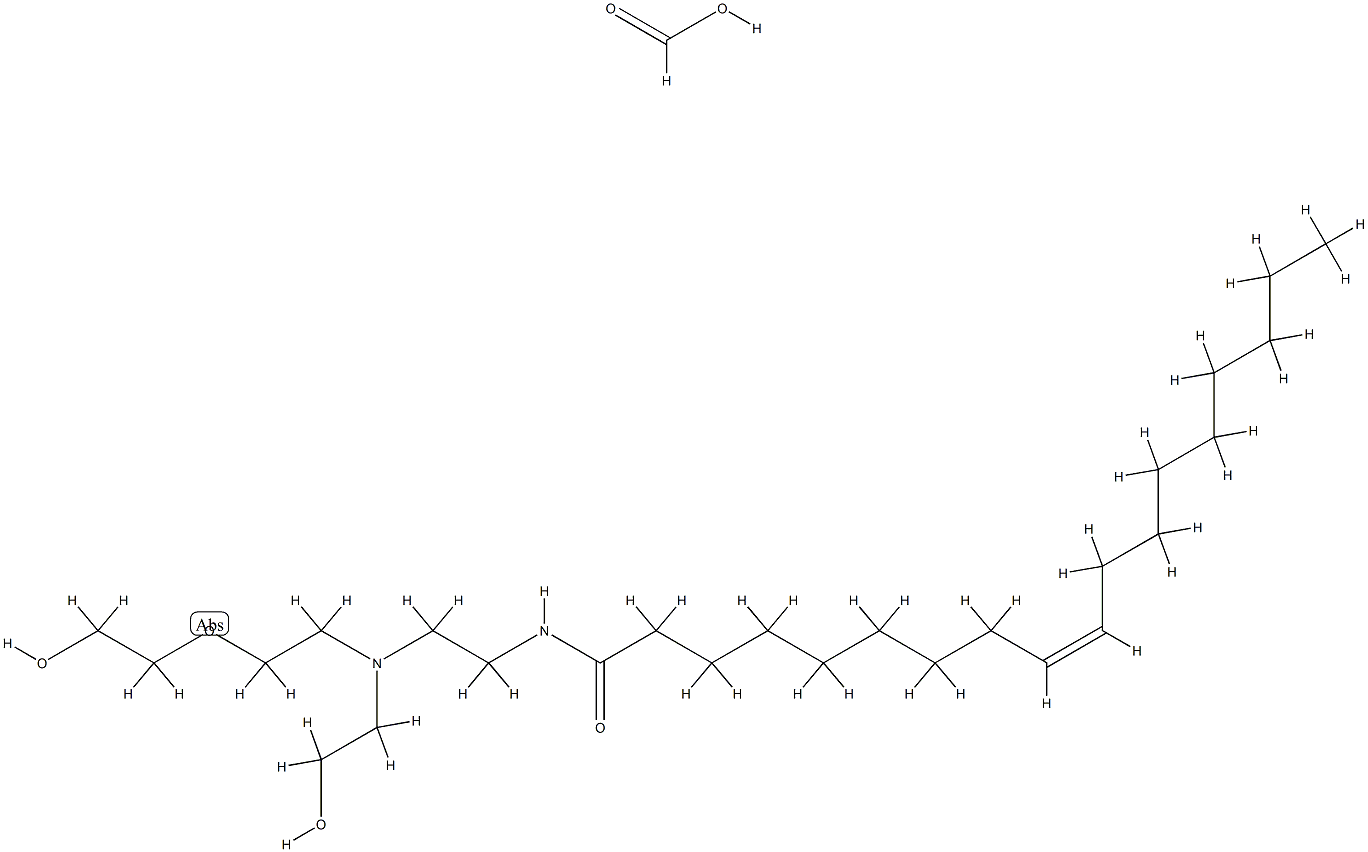 甲酸与(Z)-N-[2-[[2-(2-羟基乙氧基)乙基](2-羟乙基)氨基]乙基]-9-十八烷烯酸酰胺的化合物 结构式