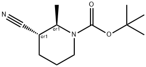 1-Piperidinecarboxylicacid,3-cyano-2-methyl-,1,1-dimethylethylester,(2R,3S)-rel-(9CI) 结构式