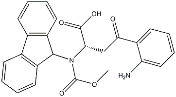 Benzenebutanoic acid, 2-amino-α-[[(9H-fluoren-9-ylmethoxy)carbonyl]amino]-γ-oxo-, (αS)- 结构式