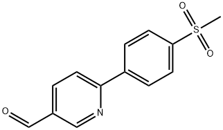 6-(4-(甲基磺酰基)苯基)烟醛 结构式
