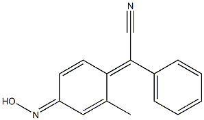 ALPHA-[4-(羟基亚胺)-2-甲基-2,5-环己二烯-1-亚基]苯乙腈 结构式