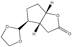 2H-Cyclopenta[b]furan-2-one,4-(1,3-dioxolan-2-yl)hexahydro-,(3aR,4S,6aS)-rel-(9CI) 结构式