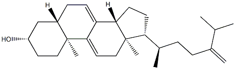 24-methylcholesta-7,9(11),24(28)-trien-3-ol 结构式