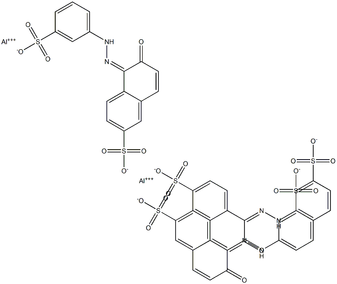 Aluminum, 6-hydroxy-5-[(3-sulfophenyl)azo]-2-naphthalenesulfonate complexes 结构式