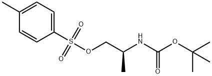 (R)-2-((tert-Butoxycarbonyl)amino)propyl 4-methylbenzenesulfonate 结构式