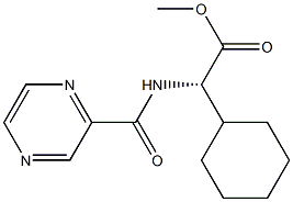 (S)-2-环己基-2-(吡嗪-2-甲酰氨基)乙酸乙酯 结构式