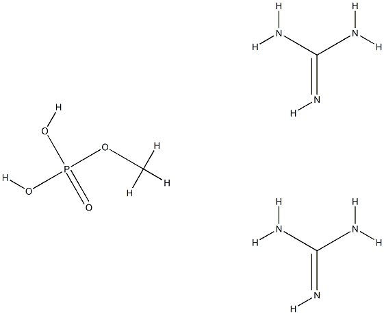 methyl dihydrogen phosphate, compound with guanidine (1:2) 结构式