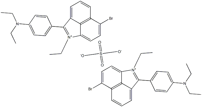 6-bromo-2-[4-(diethylamino)phenyl]-1-ethylbenz[cd]indolium sulphate (2:1) 结构式