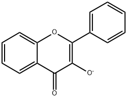 4H-1-Benzopyran-4-one,3-hydroxy-2-phenyl-,ion(1-)(9CI) 结构式