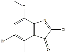 3-Pseudoindolone,  5-bromo-2-chloro-7-methoxy-4-methyl-  (3CI) 结构式
