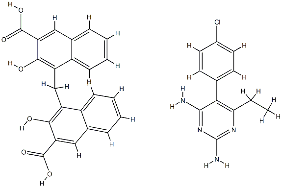 pyrimethamine pamoate 结构式