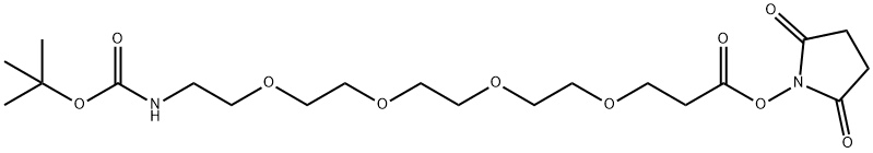 叔丁氧羰基-四聚乙二醇-丙烯酸琥珀酰亚胺酯 结构式