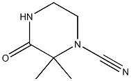 1-Piperazinecarbonitrile,2,2-dimethyl-3-oxo-(9CI) 结构式