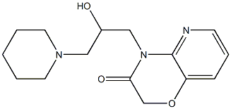 10-[2-hydroxy-3-(1-piperidyl)propyl]-7-oxa-2,10-diazabicyclo[4.4.0]dec a-2,4,11-trien-9-one 结构式