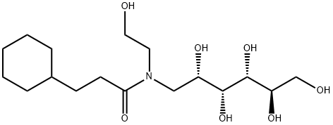 1-[(3-环己基-1-氧代丙基)(2-羟基乙基)氨基]-1-脱氧-D-山梨糖醇 结构式