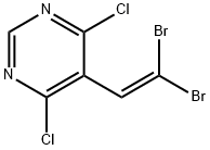 4,6-二氯-5-(2,2-二溴乙烯基)嘧啶 结构式
