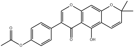 乙酸猫尾草异黄酮酯 结构式