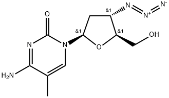 3'-叠氮基-2',3'-二脱氧-5-甲基胞苷 结构式