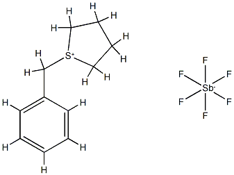 四氢-1-(苯基甲基)-,(OC-6-11)-六氟锑酸盐噻吩 结构式