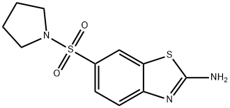 6-(pyrrolidin-1-ylsulfonyl)-1,3-benzothiazol-2-amine 结构式