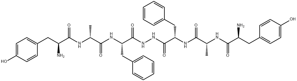 bis(tyrosyl-alanyl-phenylalaninamide)hydrazide 结构式