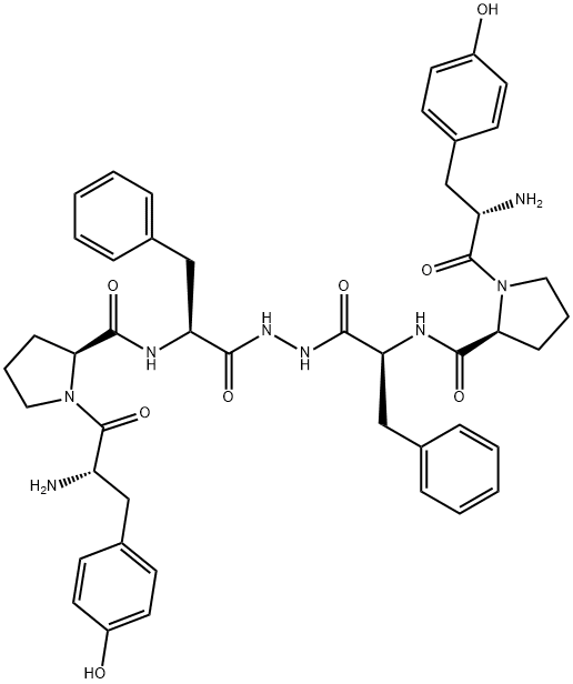 bis(tyrosyl-prolyl-phenylalaninamide)hydrazide 结构式