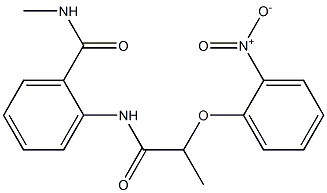 N-methyl-2-{[2-(2-nitrophenoxy)propanoyl]amino}benzamide 结构式