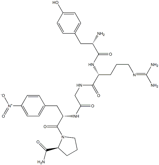 L-Tyr-D-Arg-Gly-4-Nitro-L-Phe-L-Pro-NH2 结构式