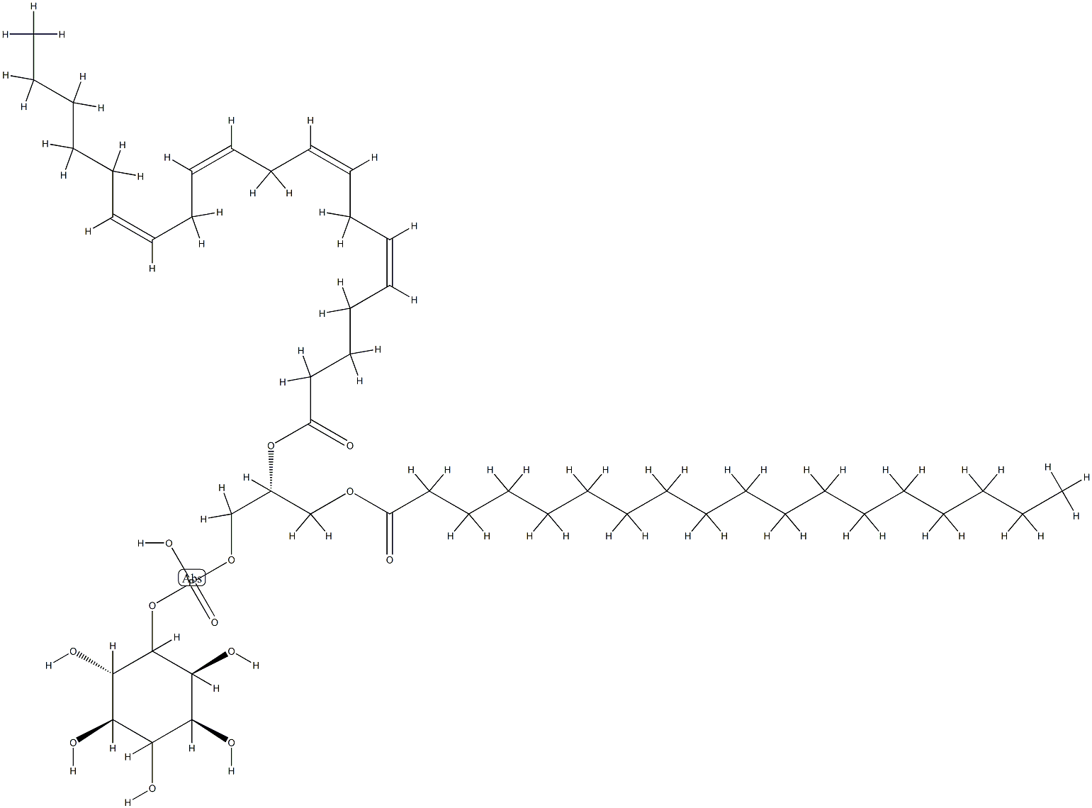 1-stearoyl-2-arachidonoyl phosphatidylinositol 结构式
