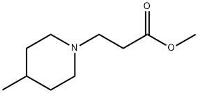 3-(4-甲基哌啶-1-基)丙酸甲酯 结构式