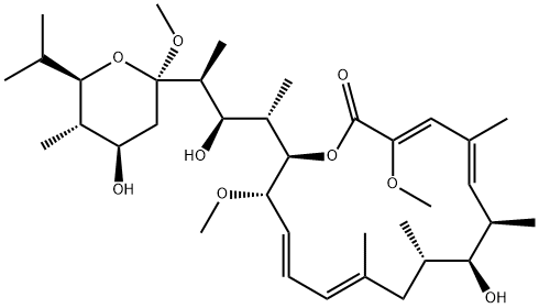 19-O-Methyl-21-O-de(3-carboxy-1-oxo-2-propenyl)-2-demethyl-2-methoxy-24-methylhygrolidin 结构式