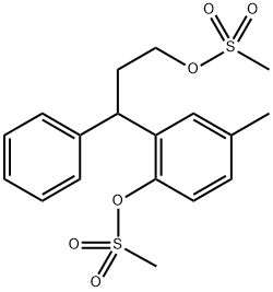 5-Methyl-2-[(Methylsulfonyl)oxy]-γ-phenylbenzenepropanol 1-Methanesulfonate 结构式