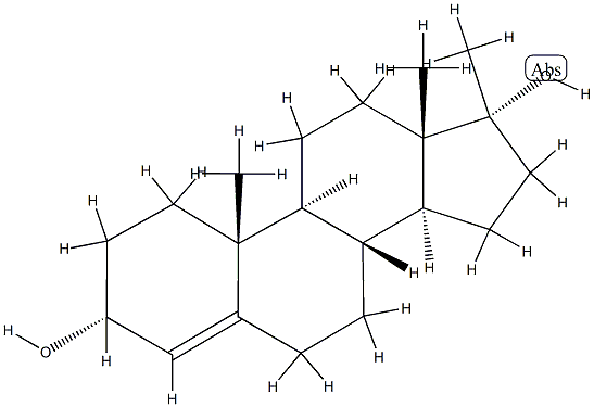 17-Methyl-4-androstene-3α,17α-diol 结构式