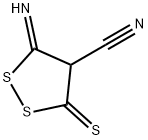 3-imino-5-sulfanylidene-dithiolane-4-carbonitrile 结构式