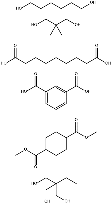 1,3-Benzenedicarboxylic acid, polymer with dimethyl 1,4-cyclohexanedicarboxylate, 2,2-dimethyl-1,3-propanediol, 2-ethyl-2-(hydroxymethyl)-1,3-propanediol, 1,6-hexanediol and nonanedioic acid 结构式